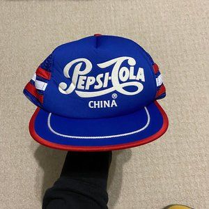 vintage pepsi cola china snapback trucker hat mesh three stripes unworn